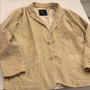 Calvin Klein beige corduroy dress jacket